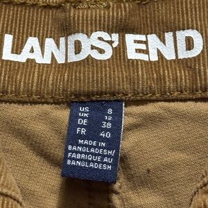 Lands' End high waisted corduroy Tan jeans